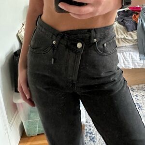 Princess Polly Cross Waist Black Jean